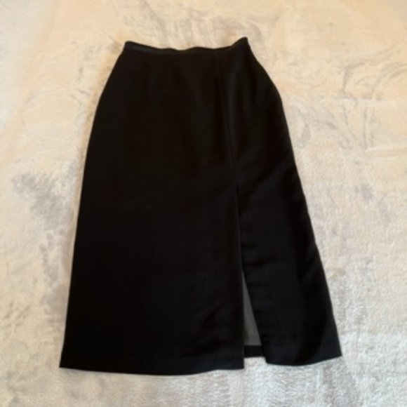 Sag Harbor Women's Slit Skirt 10 Black - Picture 3 of 12